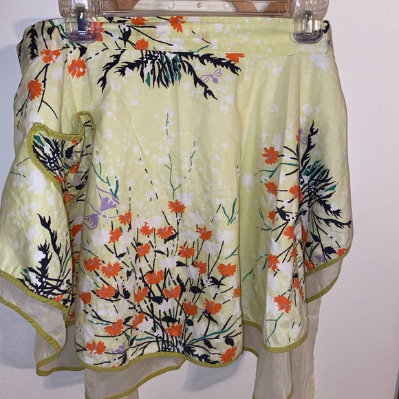 Vintage floral cottagecore half apron